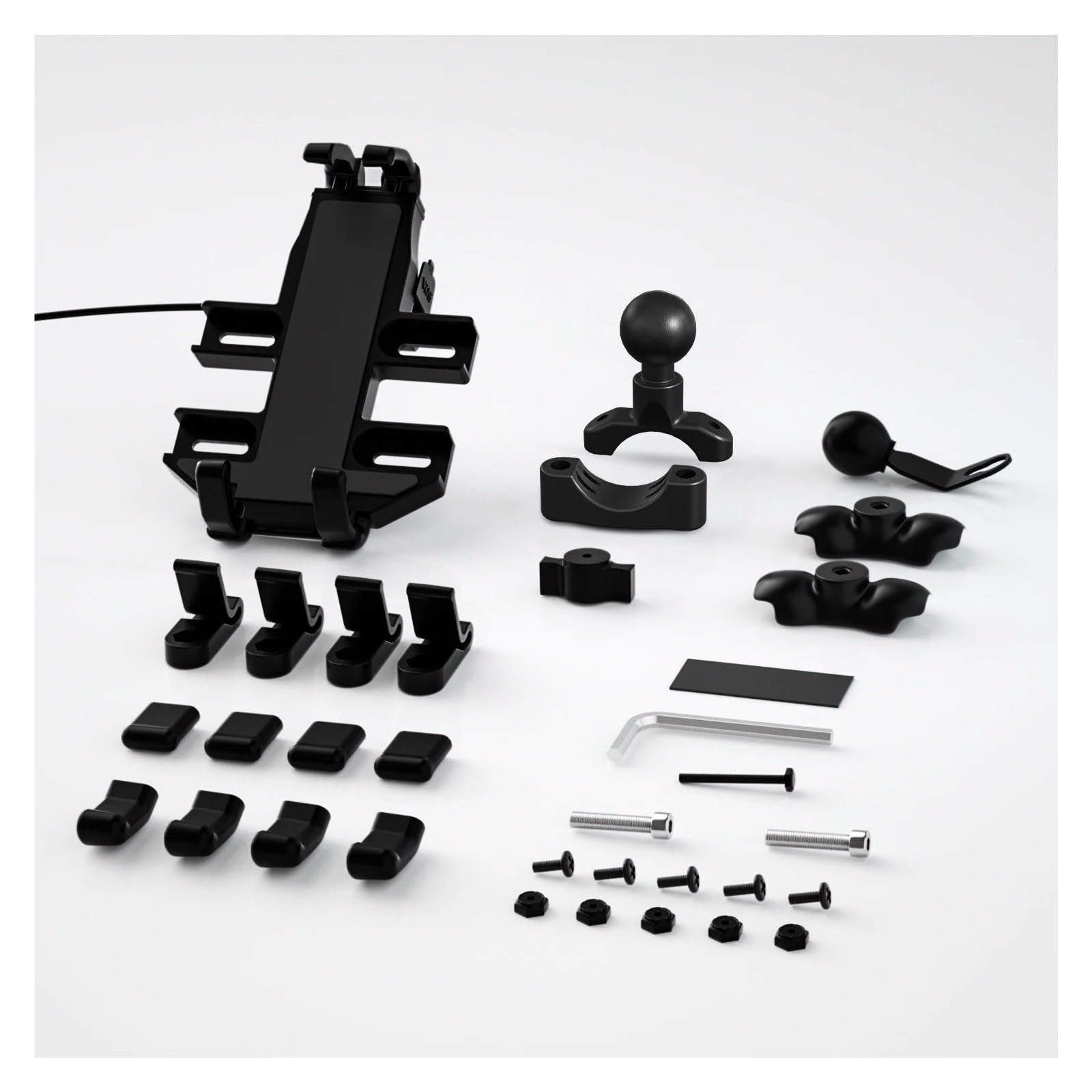 Soportes para Moto Soporte para Teléfono Móvil para Manillar De Motocicleta Resistente Al Agua con Espejos GPS Y Cargador USB