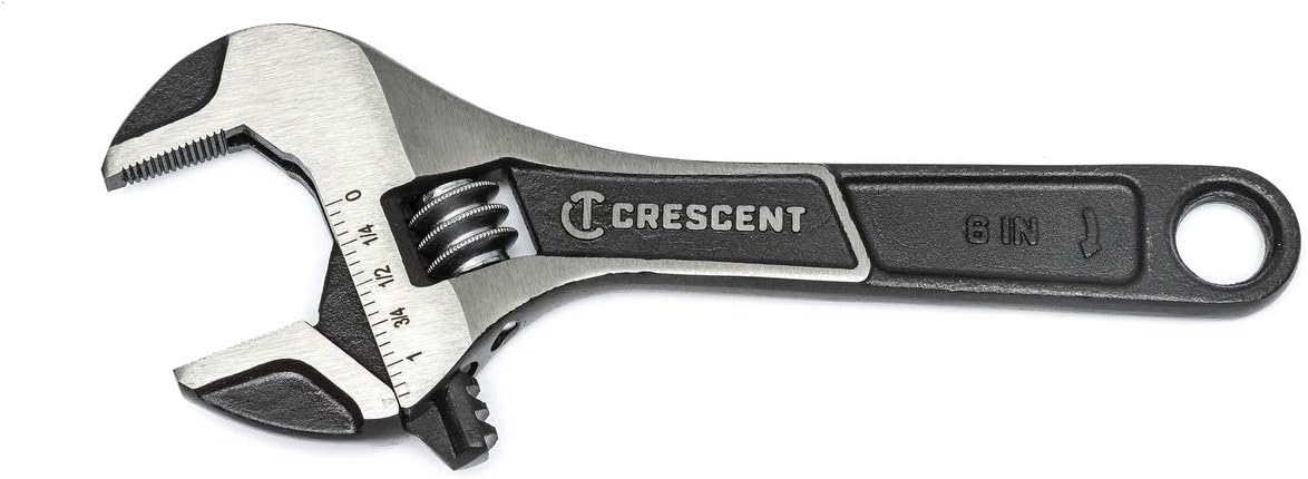 Crescent ATWJ26VS Adjustable Wrench/Spanner with Expanded Jaw Capacity (6''/152 mm)