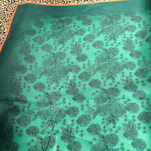 Silk Kerchief for Women Square 27''x27'' Neck Scarf for Women Printed Scarves Hair Scarf2