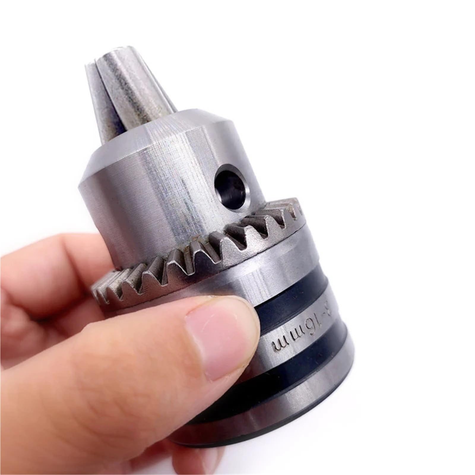 Portabrocas de 3 mordazas sin llave con rosca, 1-13mm, 3-16mm B16 B18 con adaptador de conversión de 1/2 pulgadas for conversión de llave de taladro eléctrico, 1 ud.(3-16mm 20UNF)