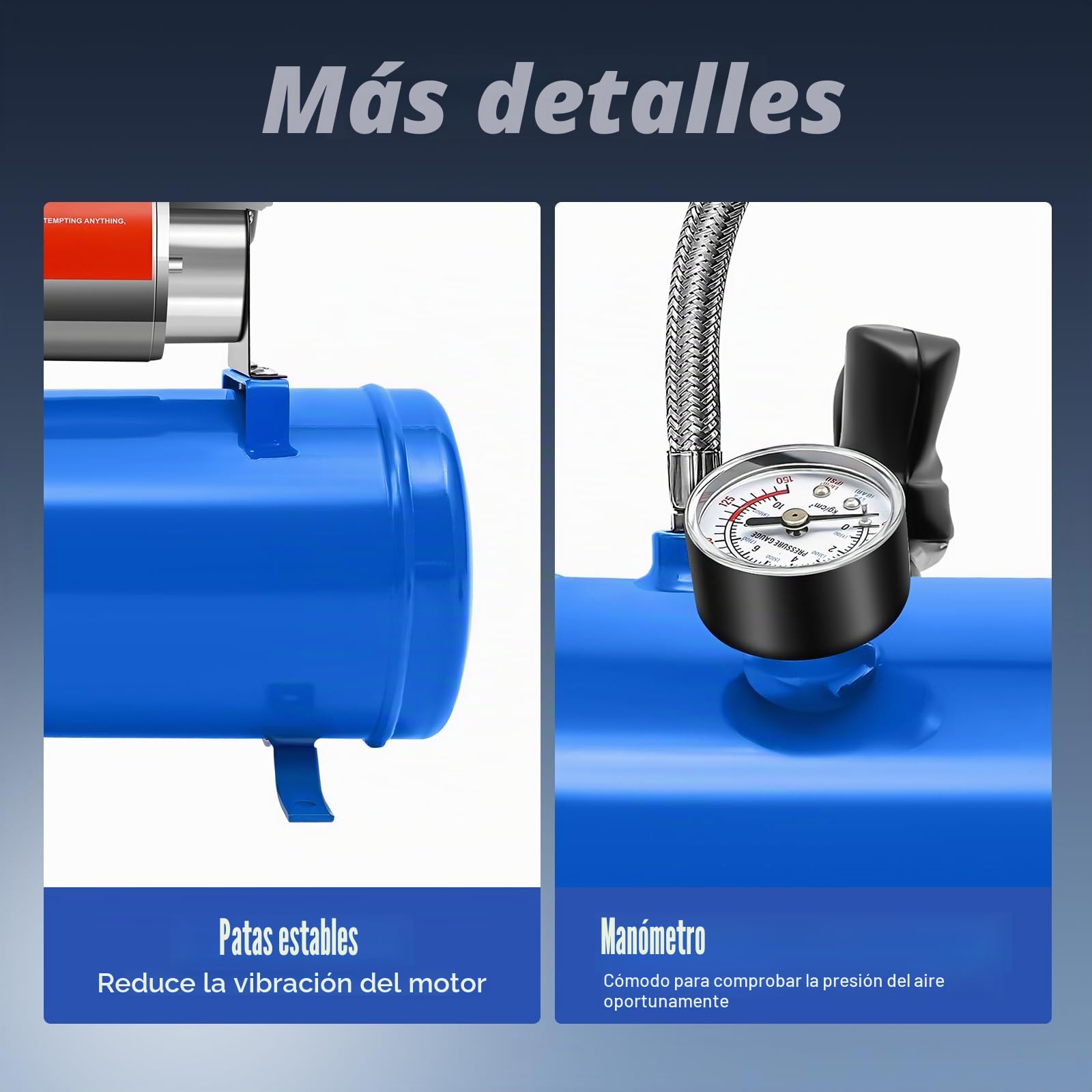 Compresor de aire comprimido de 12 V, compresor de aire con bocina de 4 tubos y canales de aire, compresor de aire para coche, bicicleta, motor de coche, depósito de 6L, 150 psi, 23 A