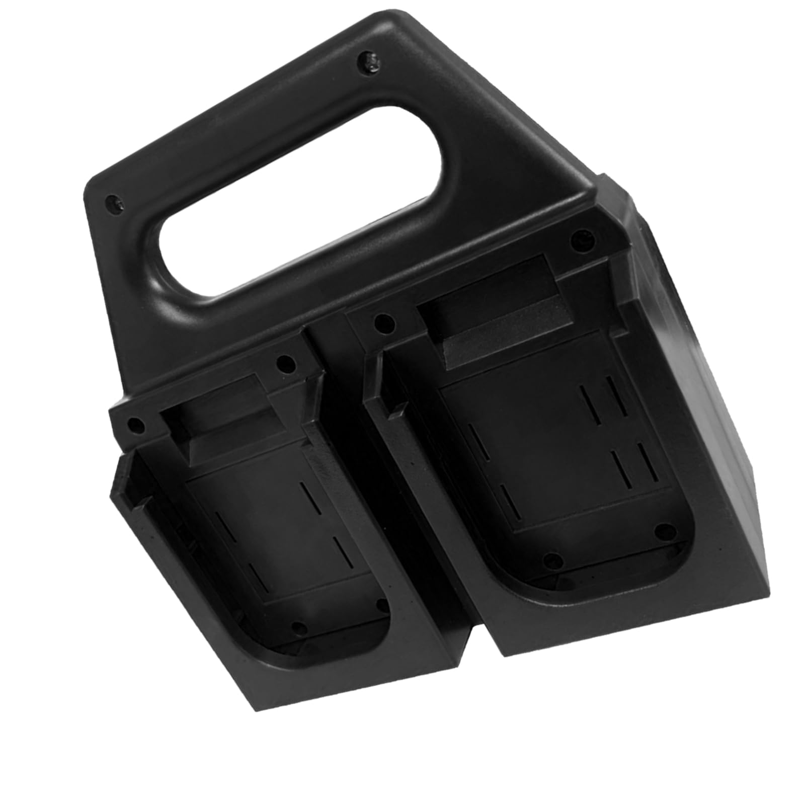 Dawthtw 4 Slots Black Battery Holder For 18V Tools, Space-Saving Rack Organizes 4 Or 6 Cells Efficiently Sturdy Power Tool Accessories