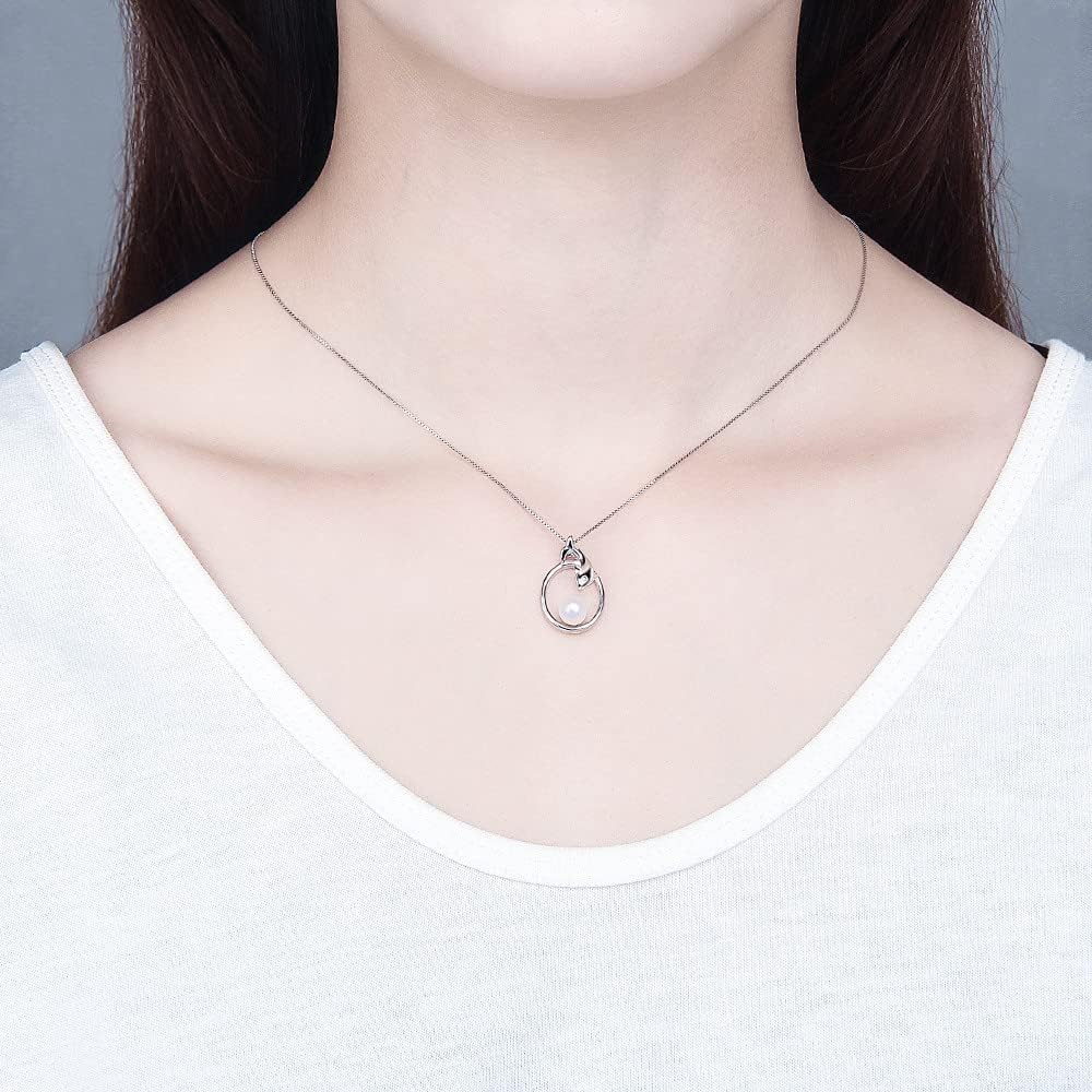 Sterling Silver Dolphin Bail Pin Pendant Fitting for Pearl Jewelry, Design Pendant Mount for Women DIY Jewelry Making