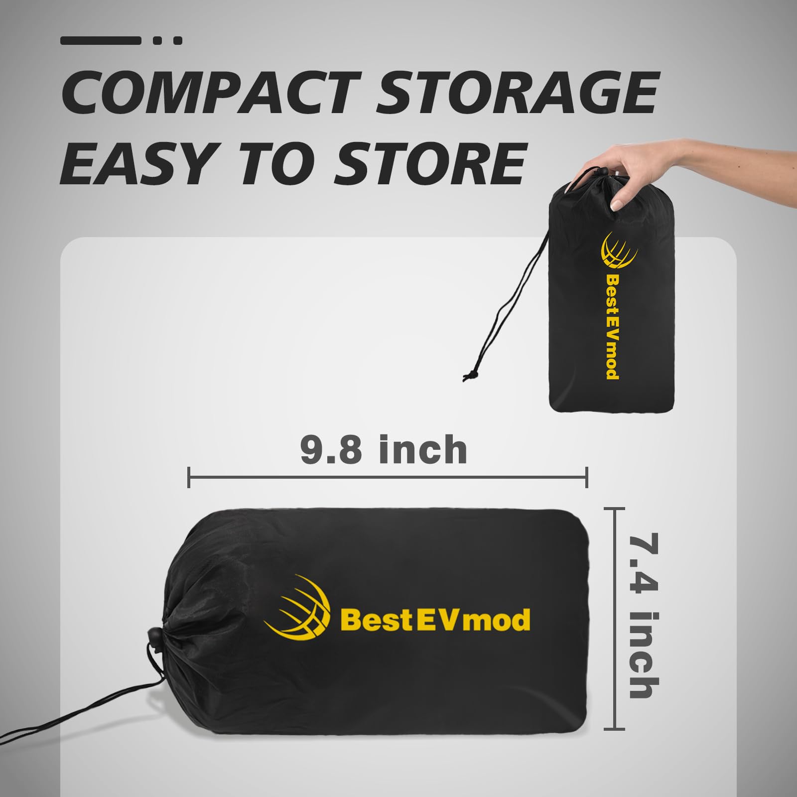 BestEvMod Truck Bed Air Mattress Camping Compatible with Cybertruck 2025 2024 Accessories Pickup Custom Fit with Built in Pump & Carry Bag Bed Back Seat Air Mattress Travel Vacation Camping