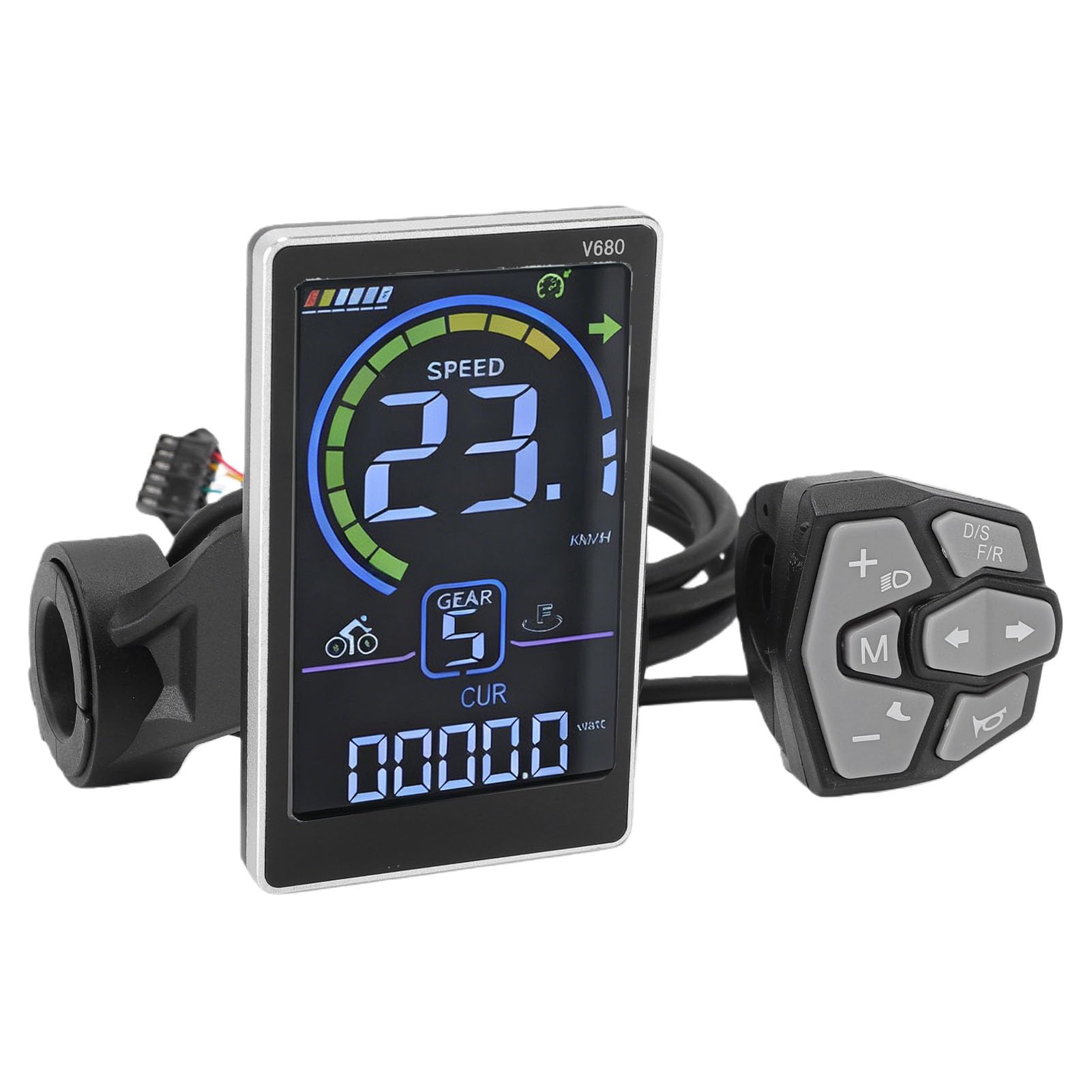 Misuratore Display LCD per Bici Elettrica con Controller Motore Brushless da 500 W per Il Pendolarismo Quotidiano Design Impermeabile in Lega di Alluminio