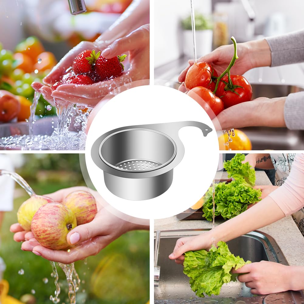 HOTUT Cestello per Lavello A Forma di Cigno in Acciaio Inossidabile, Cestello Per Lavello Ad Angolo Per Filtro, Sink Strainer Basket Rubinetto Cestino filtro da appendere per Lavaggio Frutta e Verdura