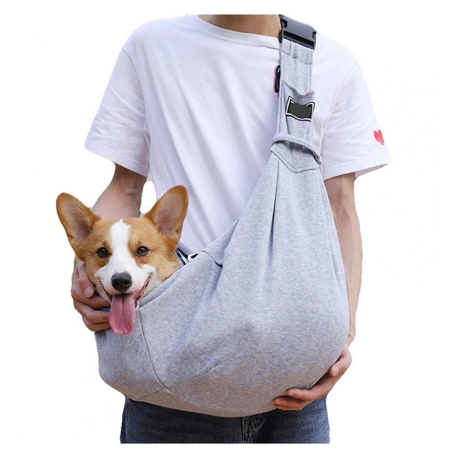 Bandolera para Perro Bolsa de Transporte for Mascotas, Bolsa portamascotas Transpirable con Doble Hebilla de Seguridad for Viajes al Aire Libre, Capacidad for Perros y Gatos(Pink)