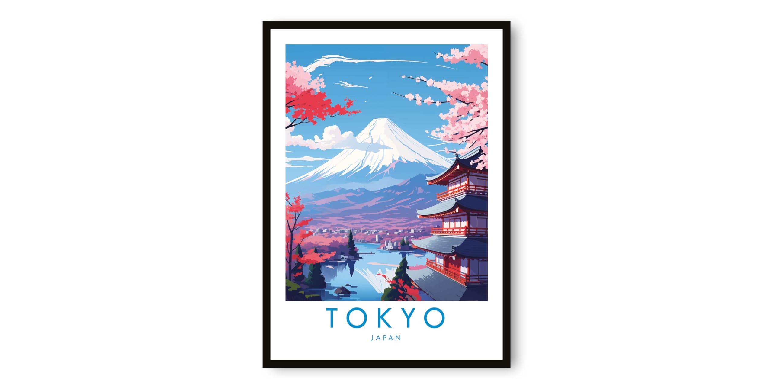 Tokyo Travel Poster, Tokyo Travel Print, Japan Print, Travel Decor, Popular Print, Birthday Gift, 6x4/7x5/8x10/A3/A4 (A3 Unframed (29.7 x 42cm))
