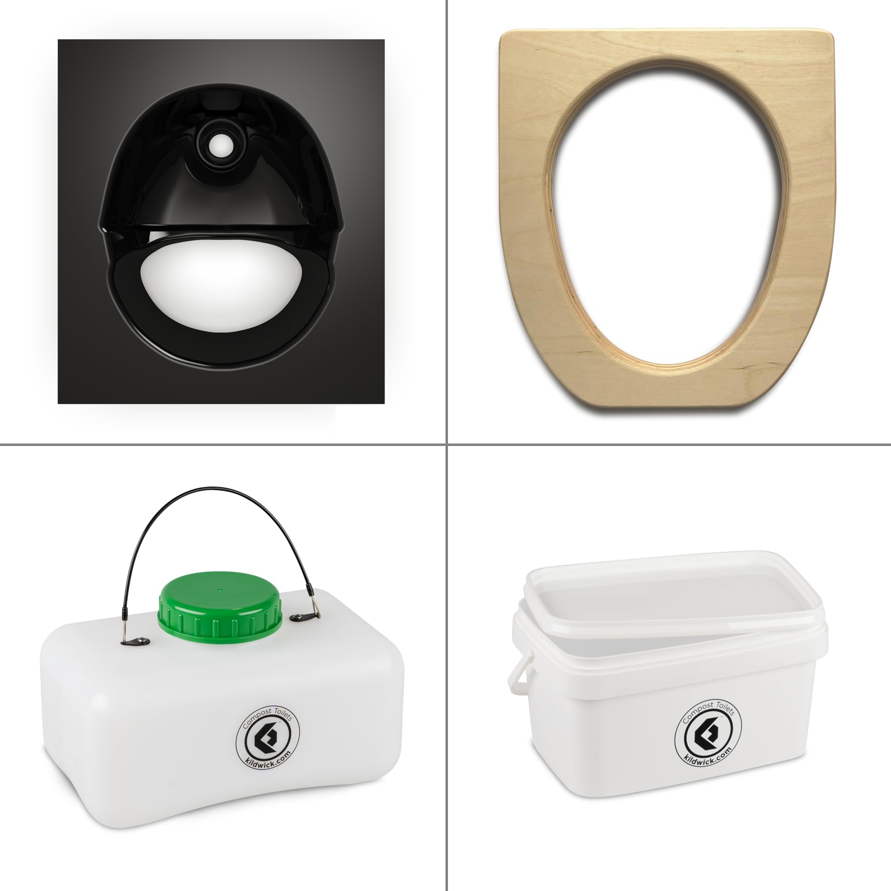 Kildwick FreeLoo Magnet S - Komposttoilette Bausatz - schwarz