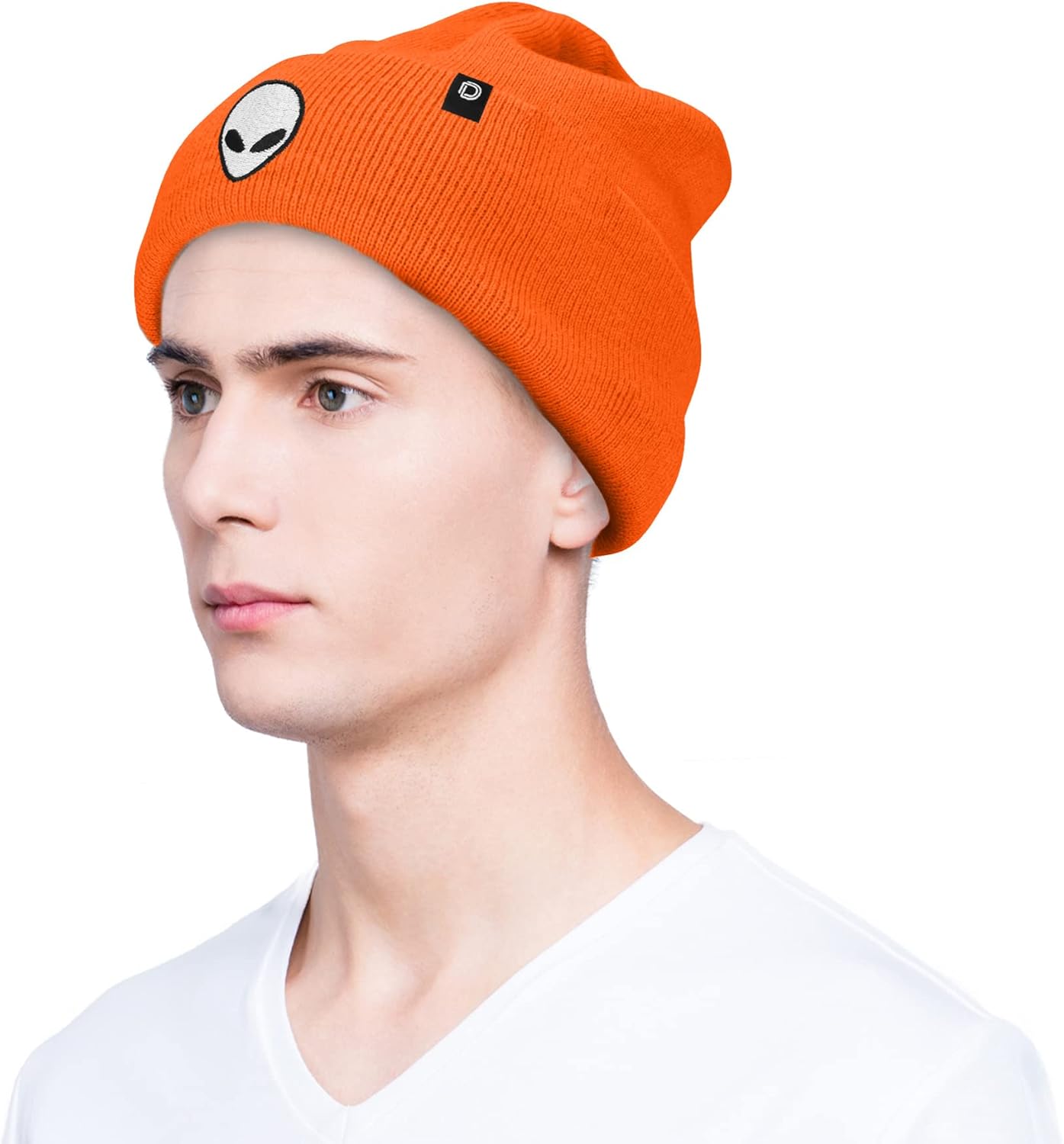 DALIX Alien Embroidered Beanie Hat Knit Cap Cold Weather Mens