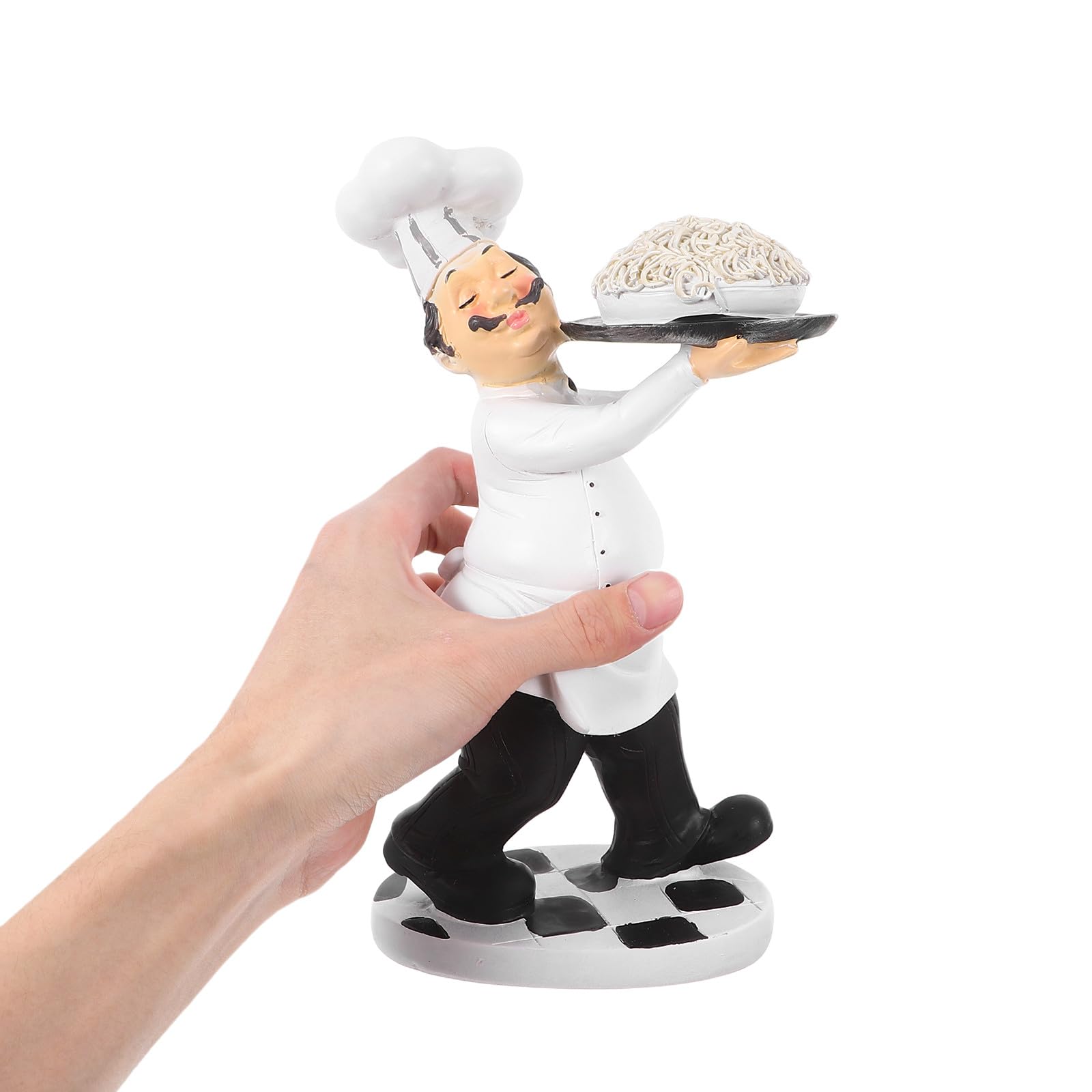 ifundom Statuetta in Resina Chef Ramen Decorazione Cucina Ornamento da Chef per Casa Ristorante Bar Bistrot Tavolo