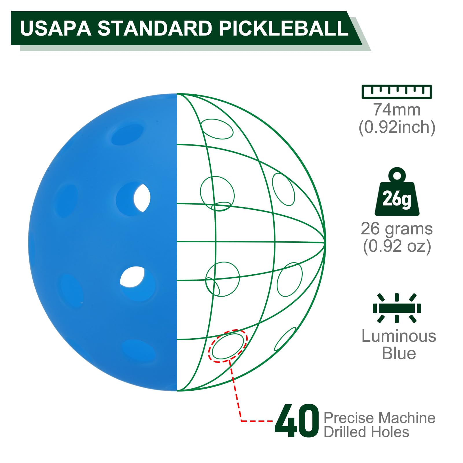 PATIKIL Luminous Pickleball Balls - Image 2