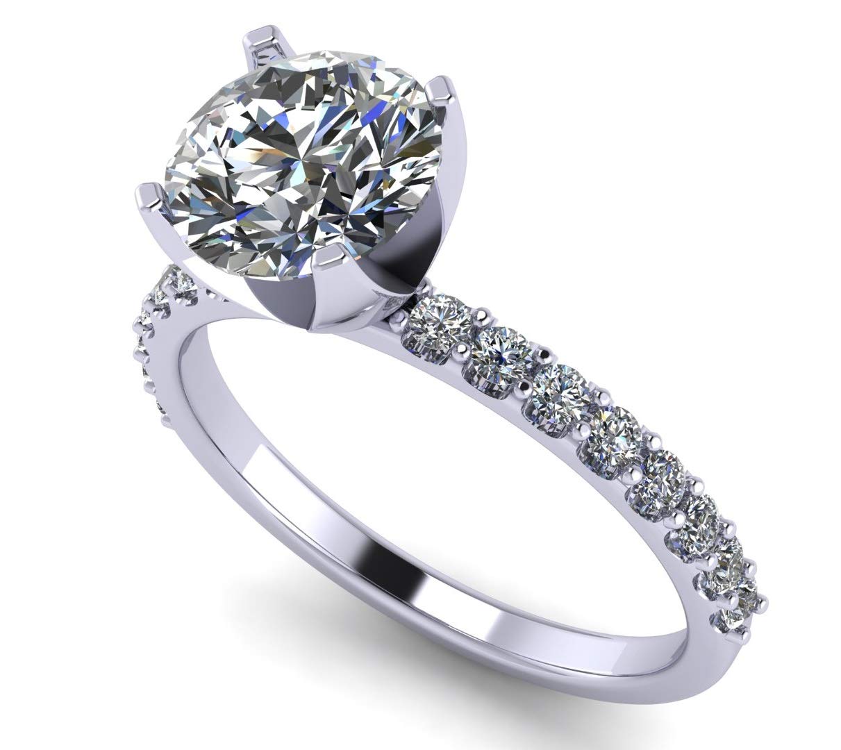 天然ダイヤ1カラット シルバーリング ZEXIMO公式】 天然ダイヤモンド1.0ct デザインリング 「1