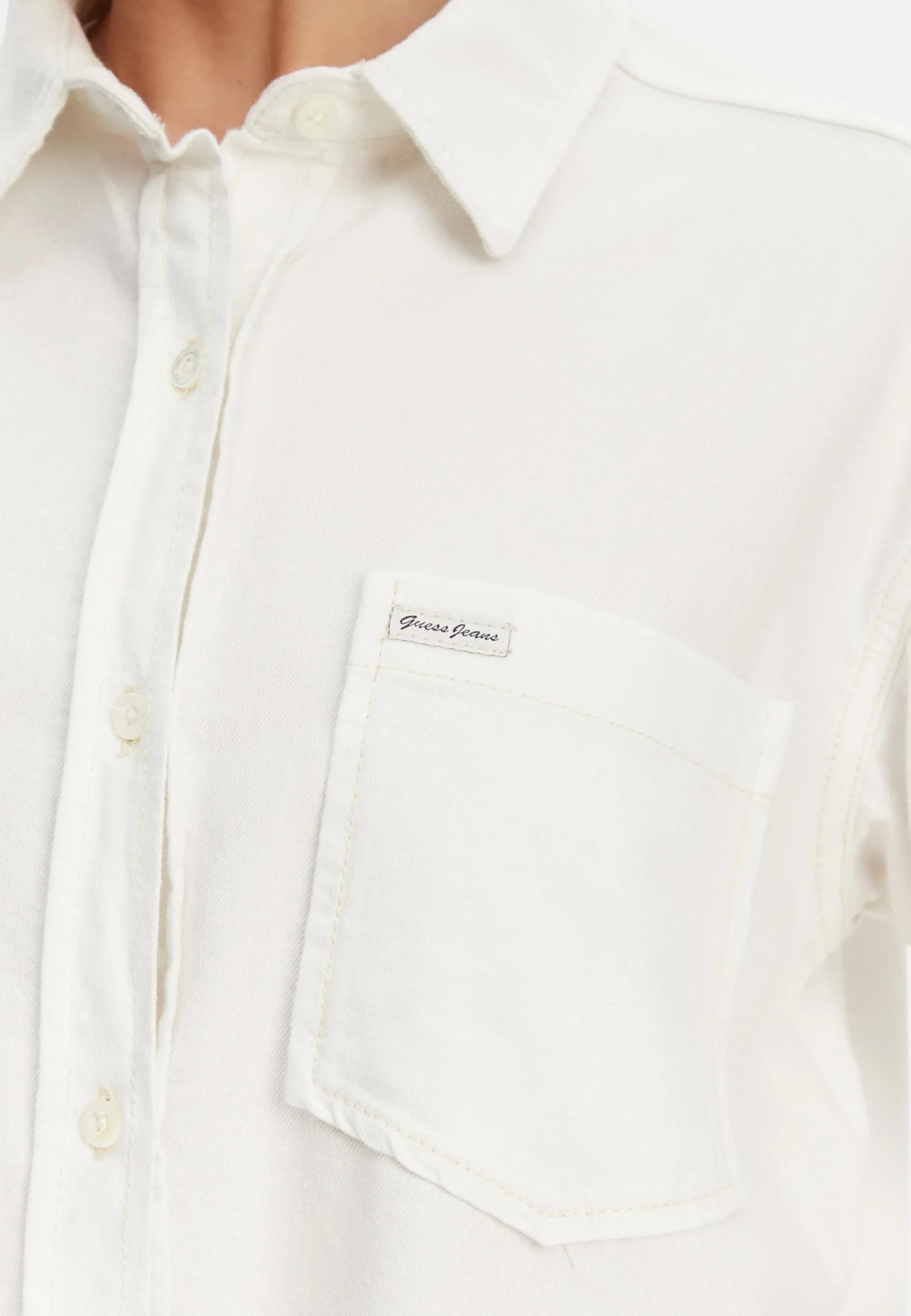GUESS Donna Camicia Manica Corta Cotone W6GHY9D5NW1