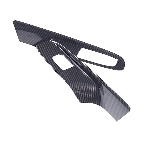 Miniatura 8 de Cubierta para interruptor de elevación de ventana compatible con Chevrolet Corvette C8 2020-2023, accesorios C8 (patrón de fibra de carbono)