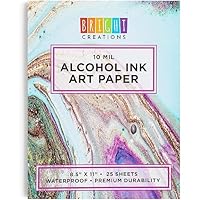 Bright Creations Alkohol-Tintenpapierblock, 21,6 x 27,9 cm, 25 Blatt, synthetisches Papier für Alkohol-Tinte, Kunst- und Malbedarf