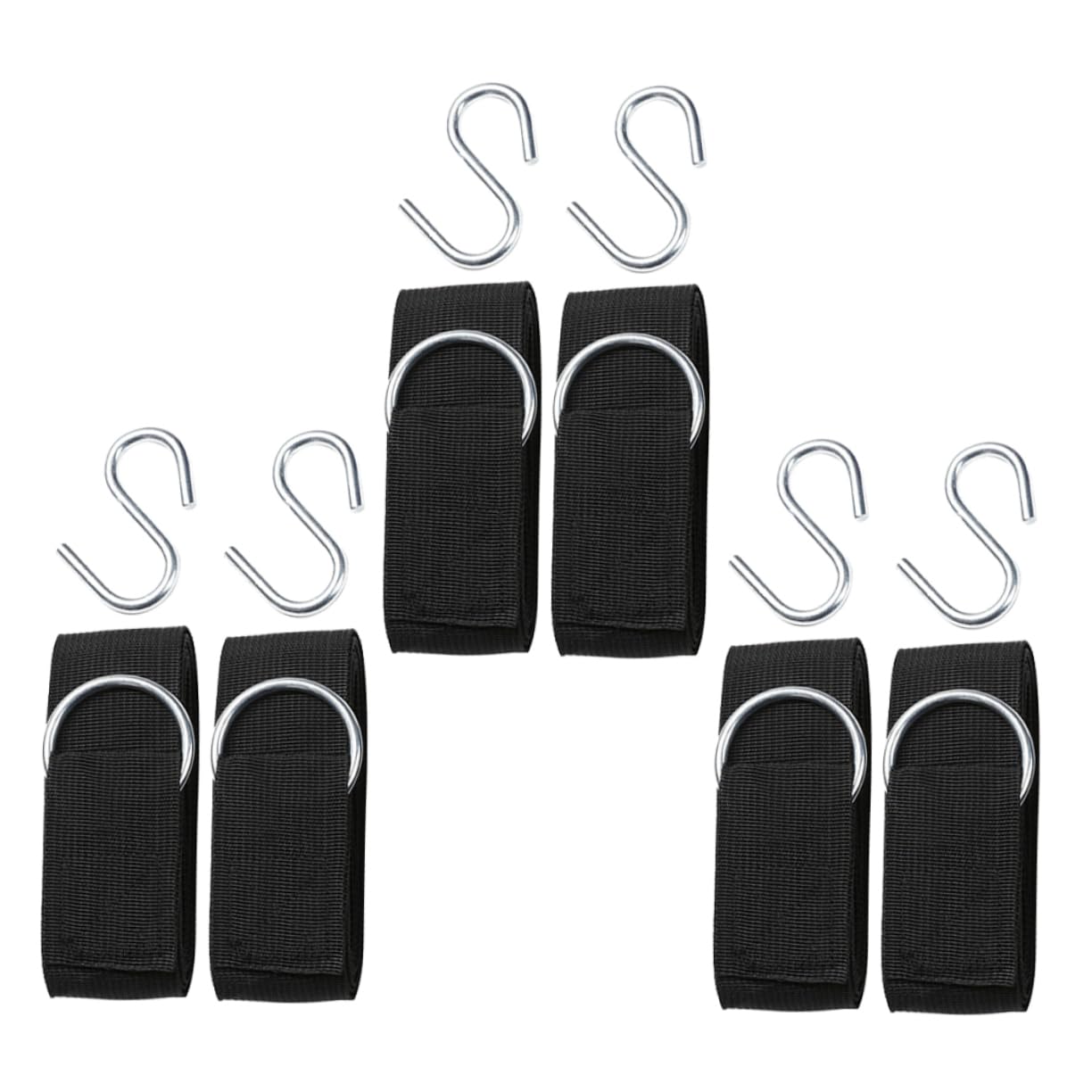 FUNOMOCYA Sturdy Nylon Rope Hammock Swing Kit 6 Pcs s Hooks Sturdy Tree Swing Hanging Straps for Safe Outdoor Use