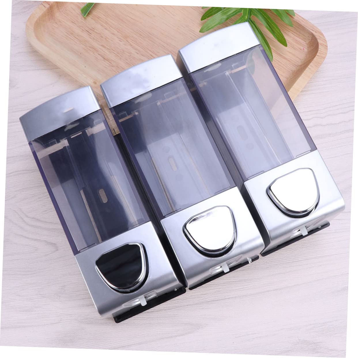 PRETYZOOM Wall-Mounted Shampoo and Lotion Dispenser Three Outlets Easy to Install Pump for Home Hotel and Bathroom Shower Gel Holder for Soap and Conditioner