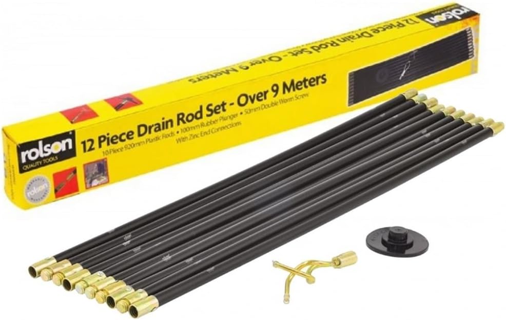 Rolson 60967 Drain Rod Set, 12 pc