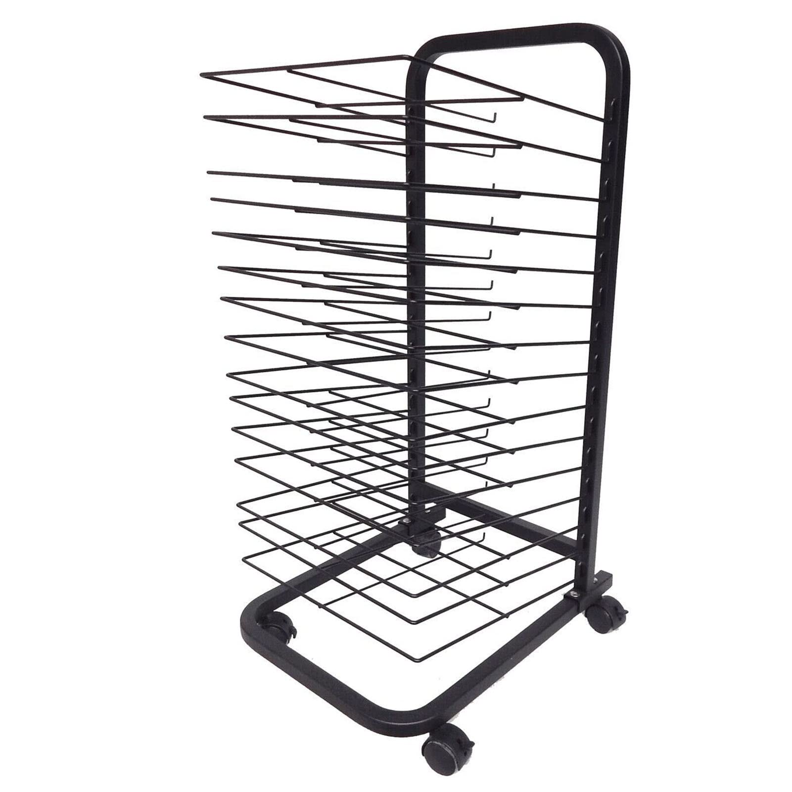 Aioneer Drying Racks,Mobile Art Drying Rack For Art Studios&Classrooms,Metal Artwork Storage Display Rack Art Organizer Forings And Drawings,Power Coated Design,20 Shelves