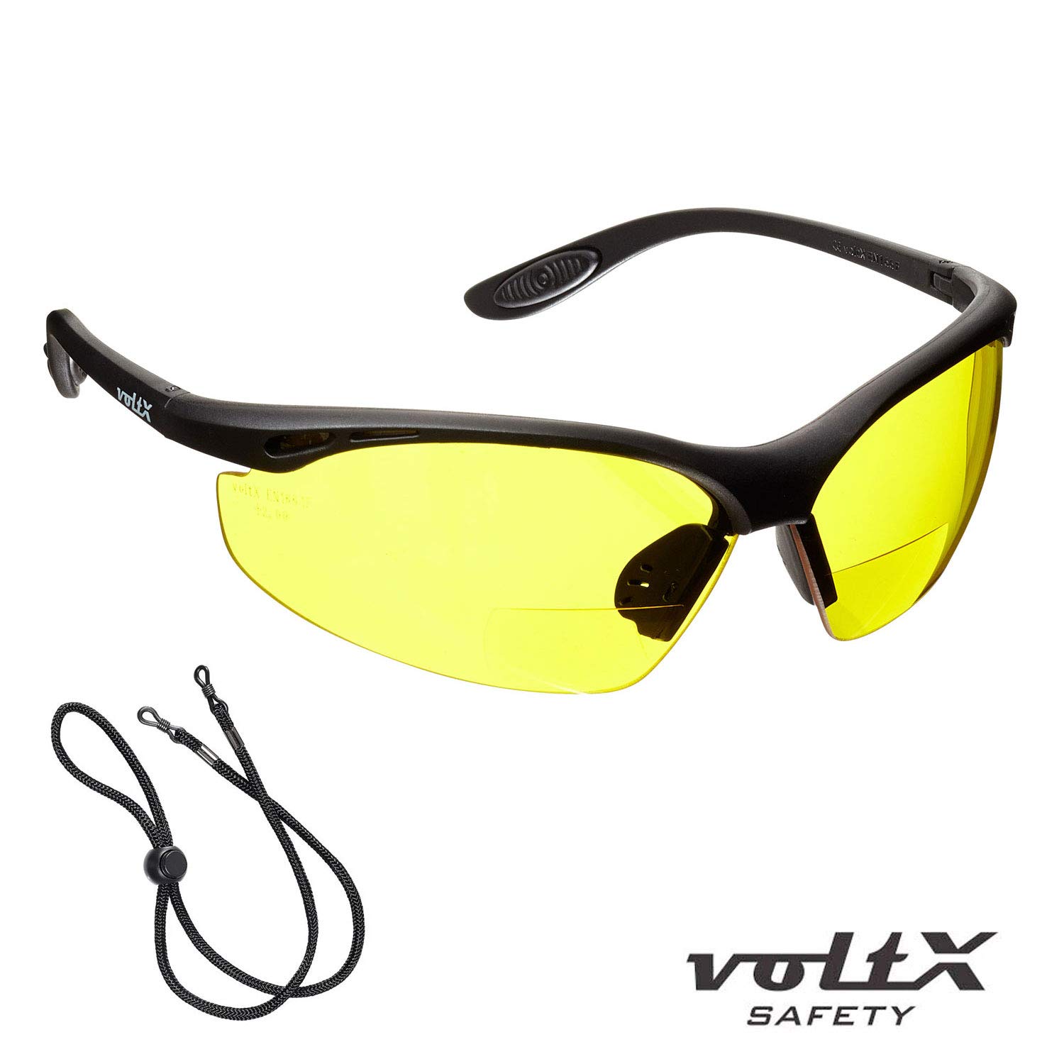 voltX 3 x CONSTRUCTOR Occhiali Sicurezza Bifocali UV400 +2,5 Colori Misti | Certificati CE EN166F. 3 paia: Trasparenti, Gialli e Polarizzati. Lenti UV400 antiappannanti e antigraffio.