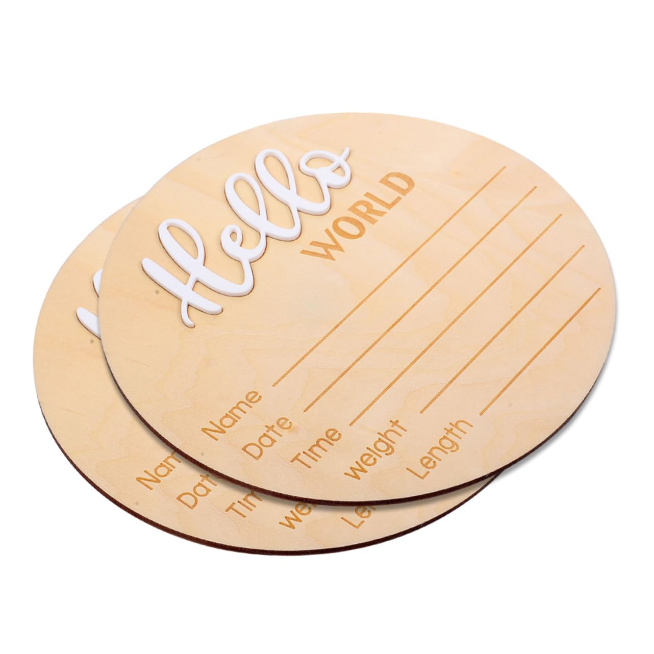 BESPORTBLE 2Pcs Birth Announcement Sign Newborn Name Sign Photo Prop for Shower Simple and Elegant Design for Capturing Special Moments for Nursery Decor