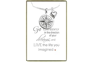 Compass Necklace Sterling Silver: Meaningful Graduation Gift for Her