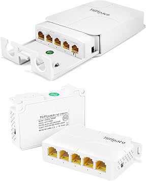 2-Pack Gigabit PoE++ Extender 4-Channel Waterproof Outdoor + 4-Channel Indoor - Extend Long-Distance Multi-Device Connectivity