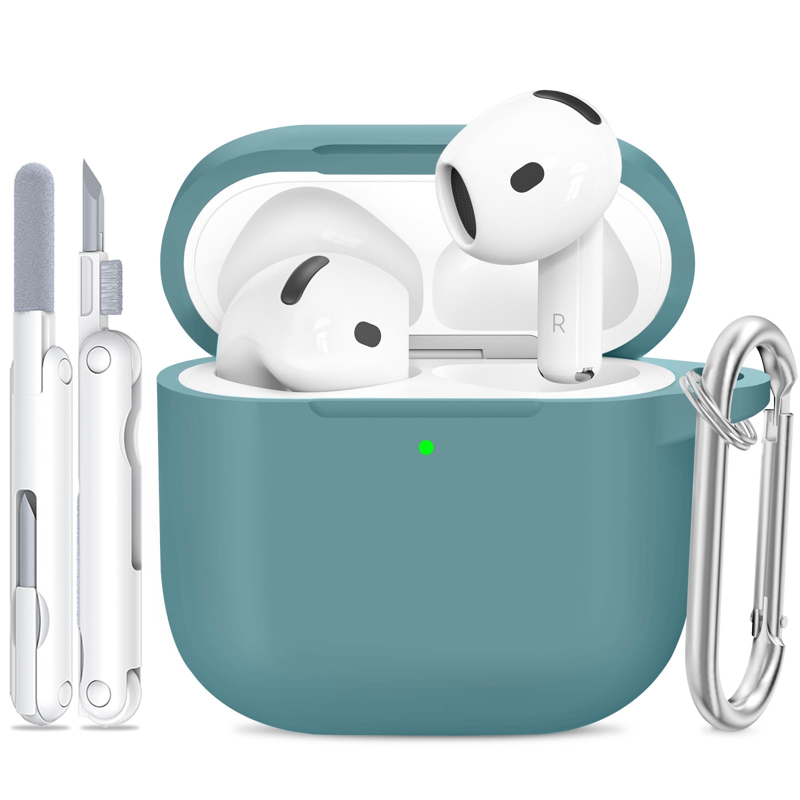 TNSNK für AirPods 4 Hülle (2024), Silikon Stoßfeste Schutzhü