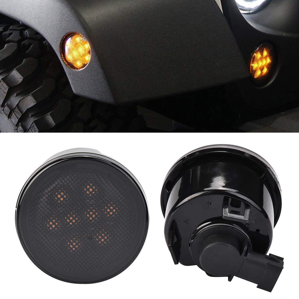 Coppia di indicatori di direzione laterali a LED per indicatori di direzione per parafango sostitutivi per JK JKU 2007-2018