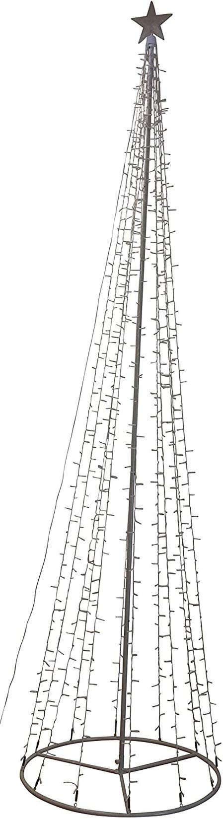 Dekoleidenschaft LED Weihnachtsbaum 2,90 m hoch in Kegel-Form, 778 warmweiße Lichter, Outdoor Beleuchtung, Garten-Deko für Draußen, Lichterpyramide, Lichterbaum, Leuchtdeko Kunstbaum