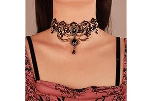 Wiwpar Punk Goth Choker Necklace: Unleash Your Inner Steampunk Enchantress
