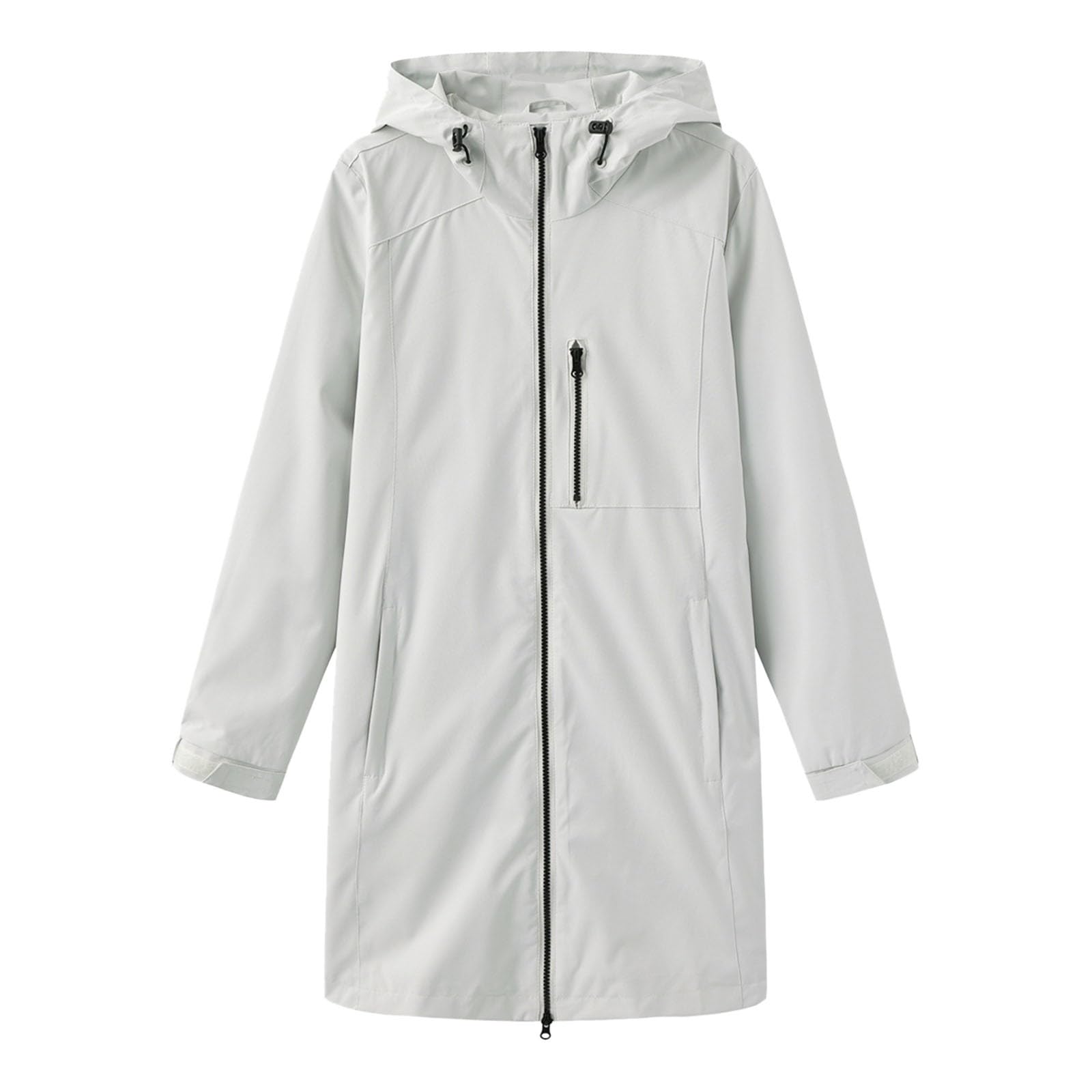 Generisch Giacca da donna per le mezze stagioni, trench con cappuccio, impermeabile, impermeabile, giacca a vento, poncho impermeabile, impermeabile, impermeabile, impermeabile, per campeggio