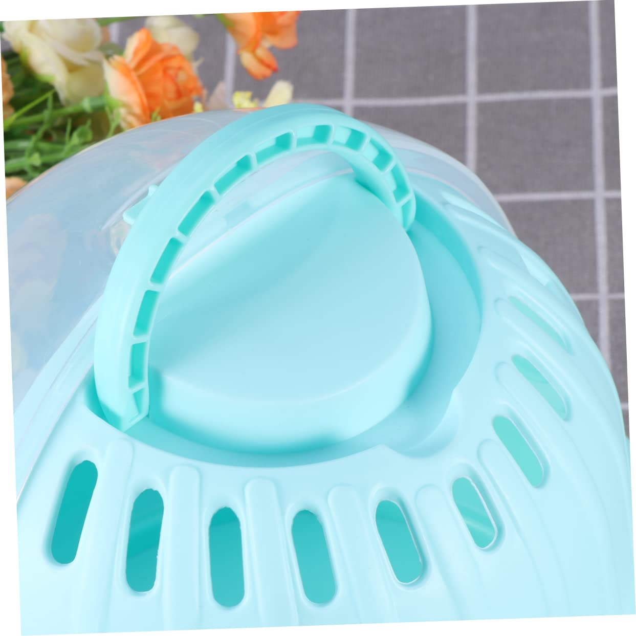 HEMOTON Pet Supplies Guinea Pig Travel Carrier Portable Plastic Ventilated Locking for Safety for Hamsters
