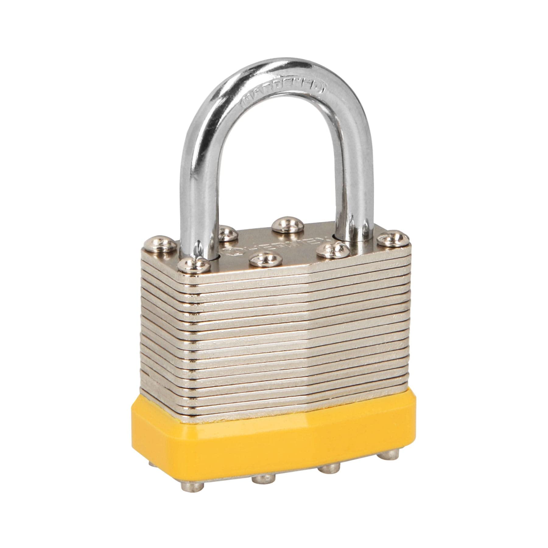 Laminated padlock, 40mm, short hook, blister, Hermex Basic