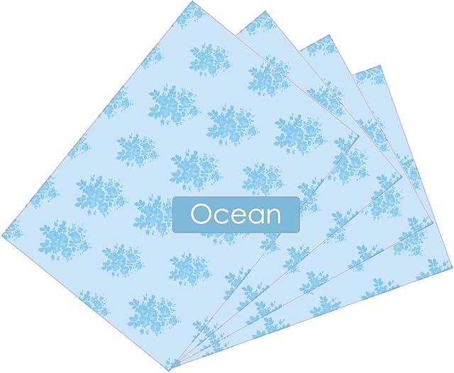 ZYBUX - Scented Drawer Liners - Fragrance for Home's Drawers Shelf Liner Wardrobes, Cabinets, Dresser and Closet | Drawer Liner - 4 Sheets - 43cm x 58cm (Ocean)