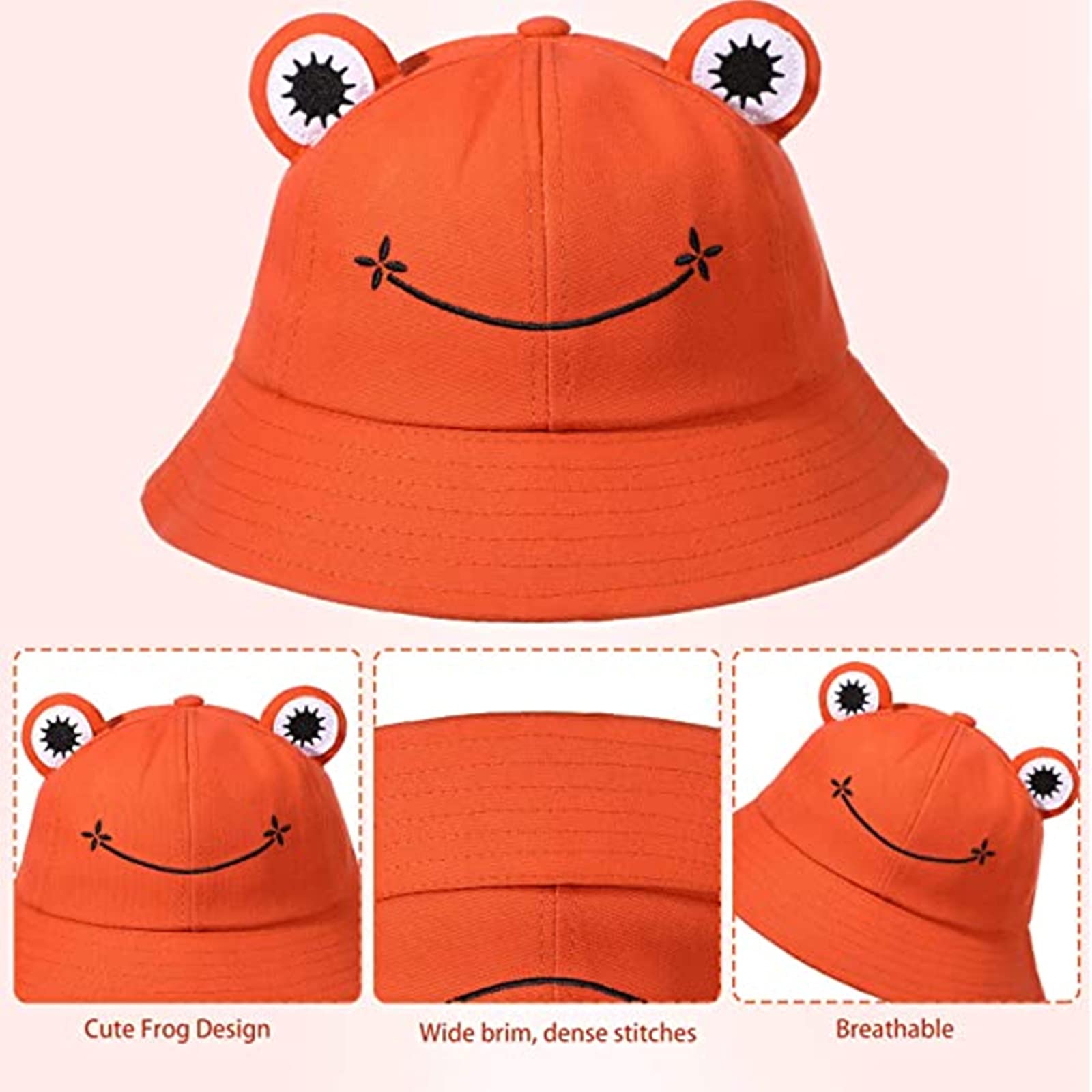 Chapeaux Mignons Grenouille Bob avec Bords Larges - Protection UV - Pour Enfants et Adultes