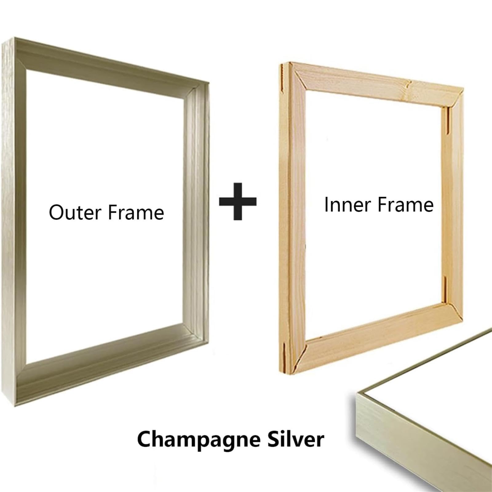 SDYSKKUG John Singer Sargent Quadri. Famosi Dipinto Stampa su Tela. Palazzo. Riproduzione Quadro Moderni Soggiorno 45x30cm Cornice Argento Champagne