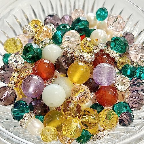 Tartar 淡水パールとクリスタルビーズのネックレスとブレスレットのセット Tartar 淡水パールとクリスタルビーズのネックレスと