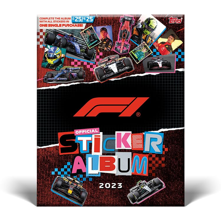 Topps Formula 1 Stickers 2023 - Complete Sticker and Album Set (Contains a 40 Page Album Plus All 156 Stickers)