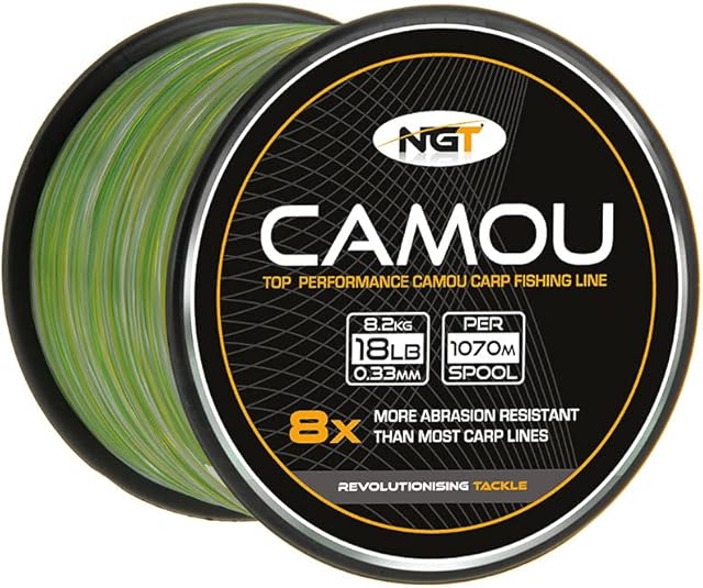 1070m Camo Fishing Line Bulk Spool 18lb Carp Pike Coarse NGT Camou