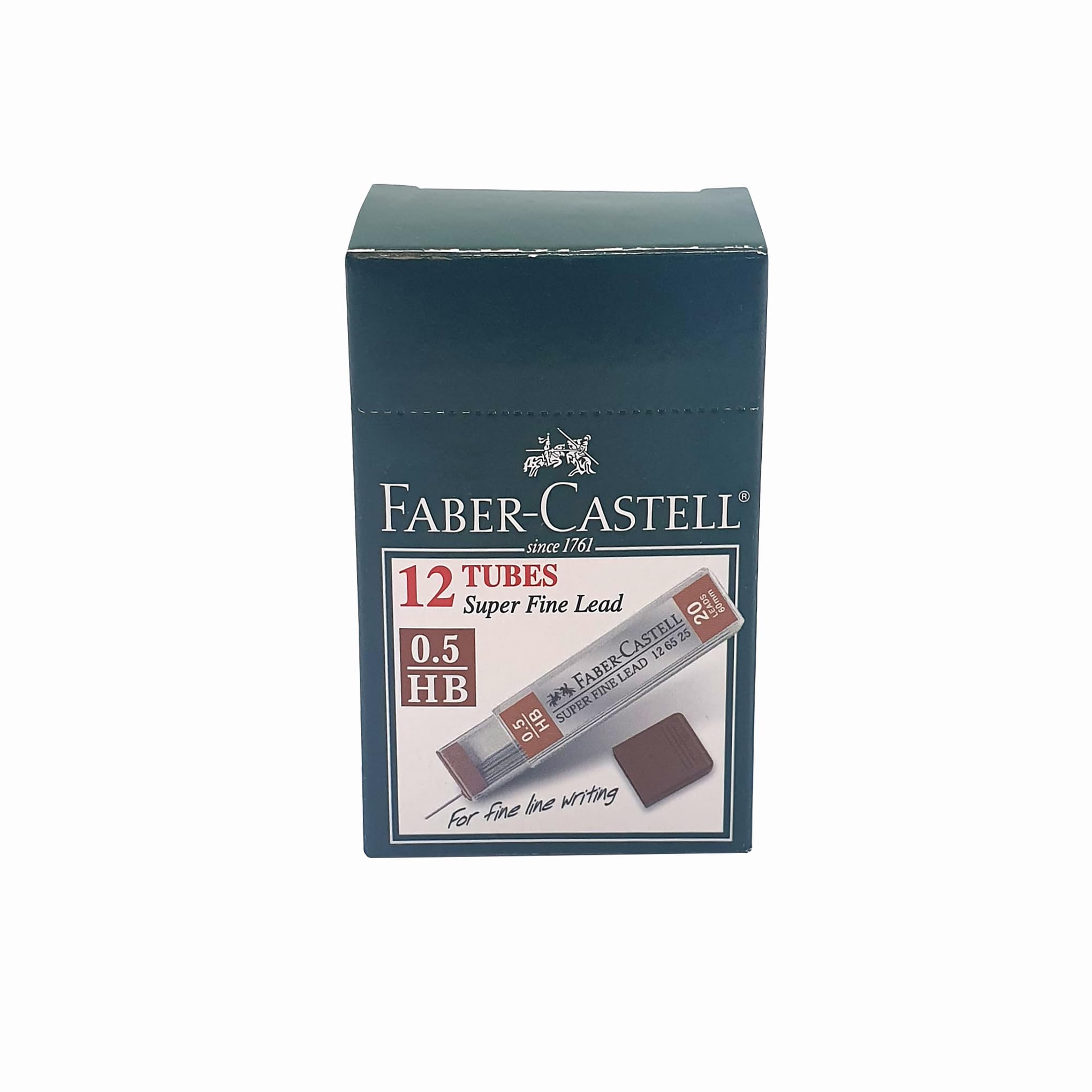 Faber-Castell Leads 0.5mm HB 20pcs X 12tubes in a Box, Simple "flip-top" mechanism for refiling