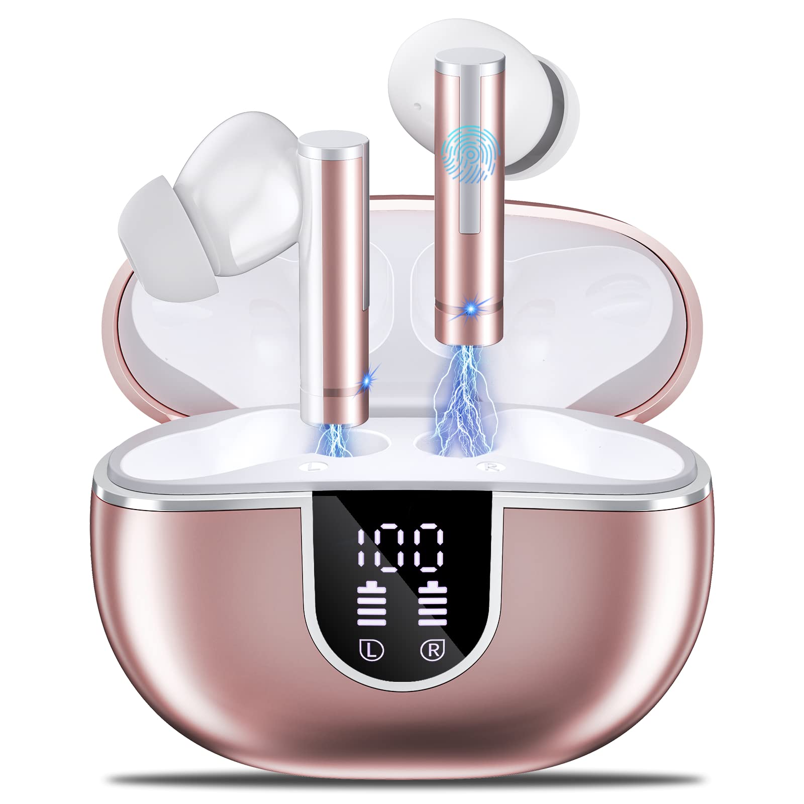 ulftai earphone bluetooth 5.3 con microfoni ip7 waterproof
