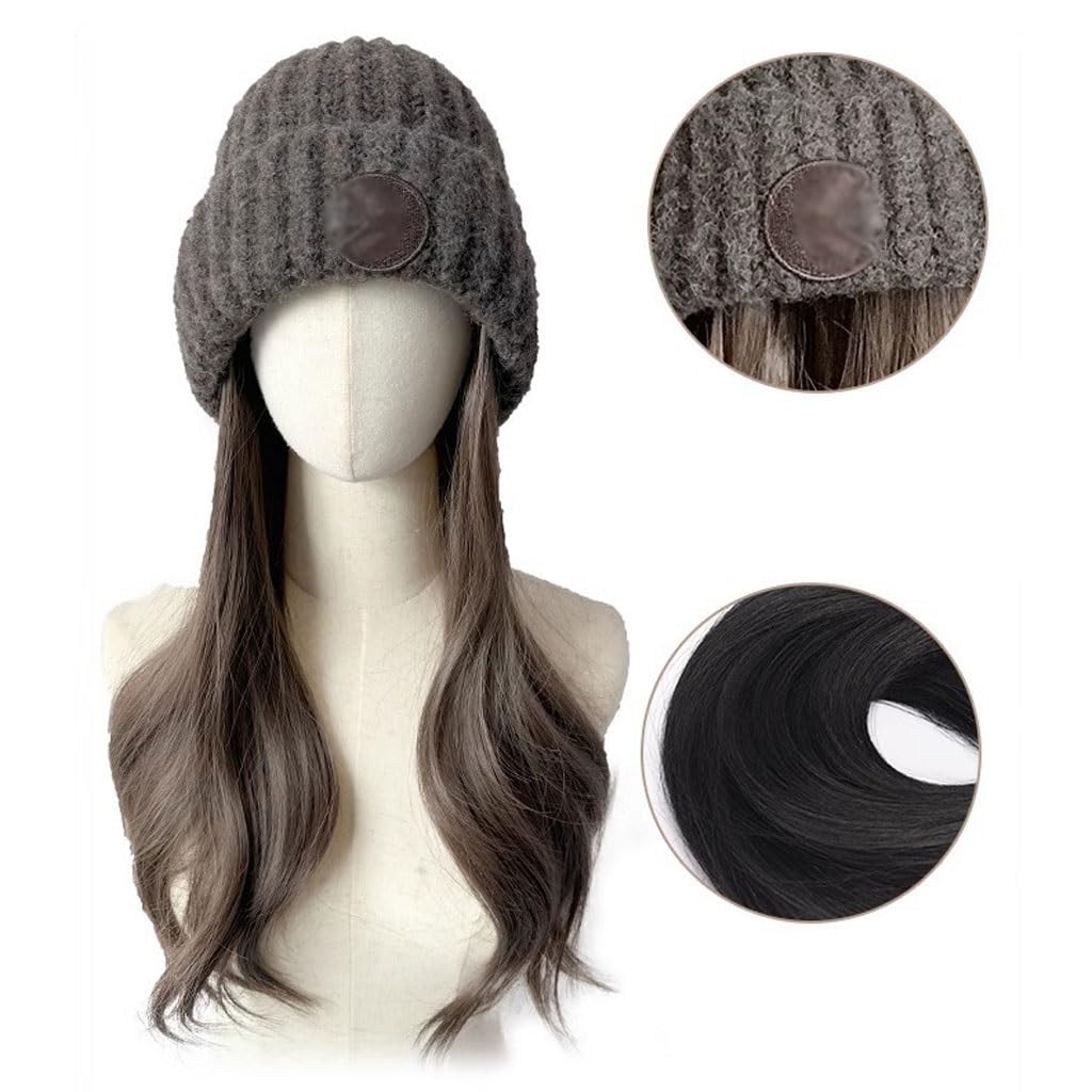 Wig Cap Women's Wig Cap, Wavy Long Hair Wig Cap, Knitted Cap, Suitable For Daily Theme Parties, Concerts, Dates Wig Caps For Women(03)