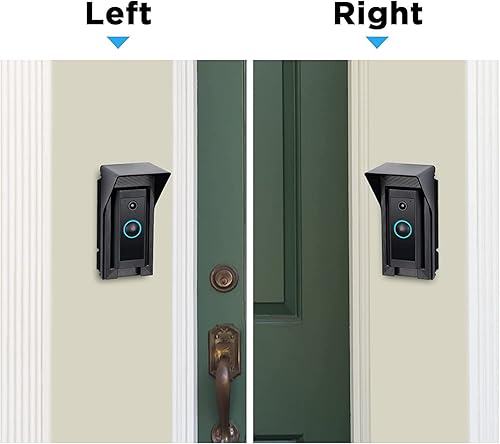 Miniatura 6 de OLAIKE Soporte de ángulo ajustable impermeable (30 a 60 grados) para timbre de video con cable, montaje en ángulo para timbre, amplía el área de