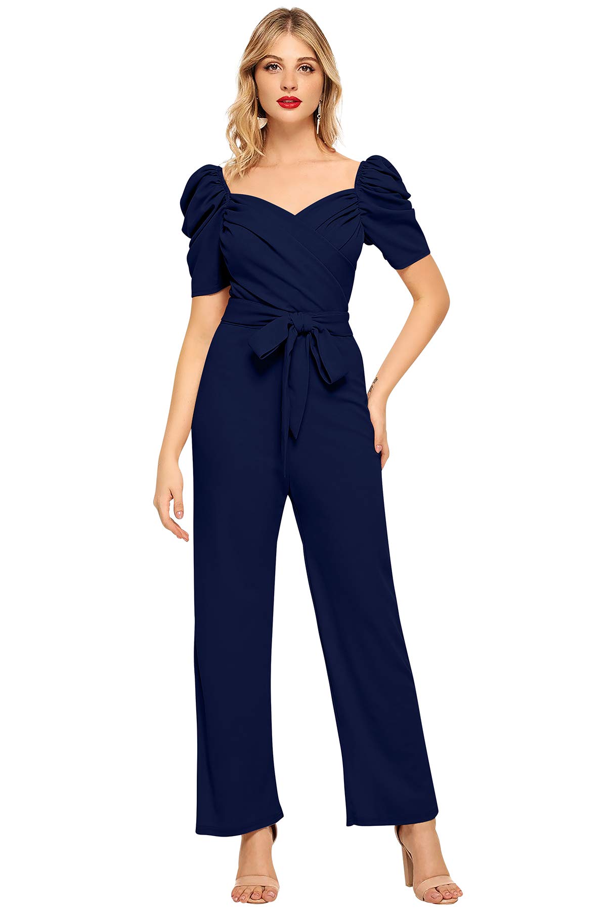 illi london Women's Cocktail Maxi Jumpsuit (IL D-3840_Maroon_Medium)-picture-40