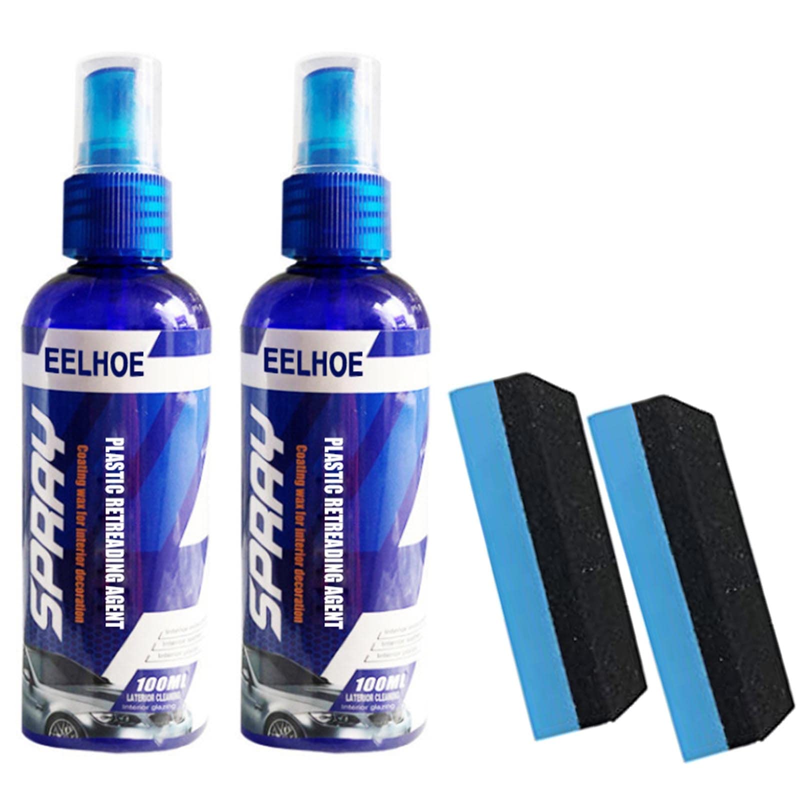 KCRPM30/100ML Anti Scratch Hydrophobic Polish Nano Coating Agent, Nano Car Scratch Removal Spray, Fog Free Anti Scratch Hydrophobic & High Gloss, Long-Lasting Protection (100 ML, 2 Pcs)