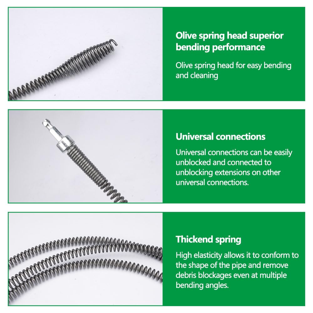 Molla Sturatubi 3m X 10mm Manuale - Per Lavandini, Vasche E Scarichi - Foto 13