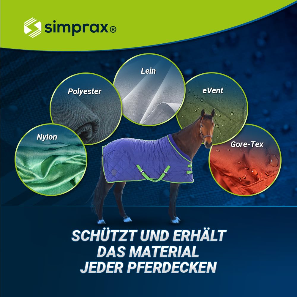 Pferdedecken Waschmittel als Vorbereitung für wirkungsvolle Imprägnierung I erneuert Atmungsaktivität, Effektiv gegen Schmutz für Sattelunterlagen, Synthetik & Baumwollendecken, OEKO