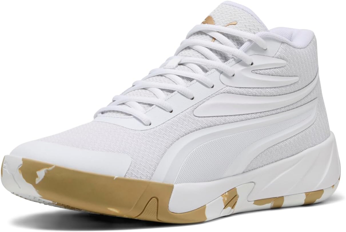 gold basketball sneakers